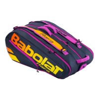 RAQUETEIRA BABOLAT PURE AERO RAFA X12 - PRETO/LARANJA/ROSA